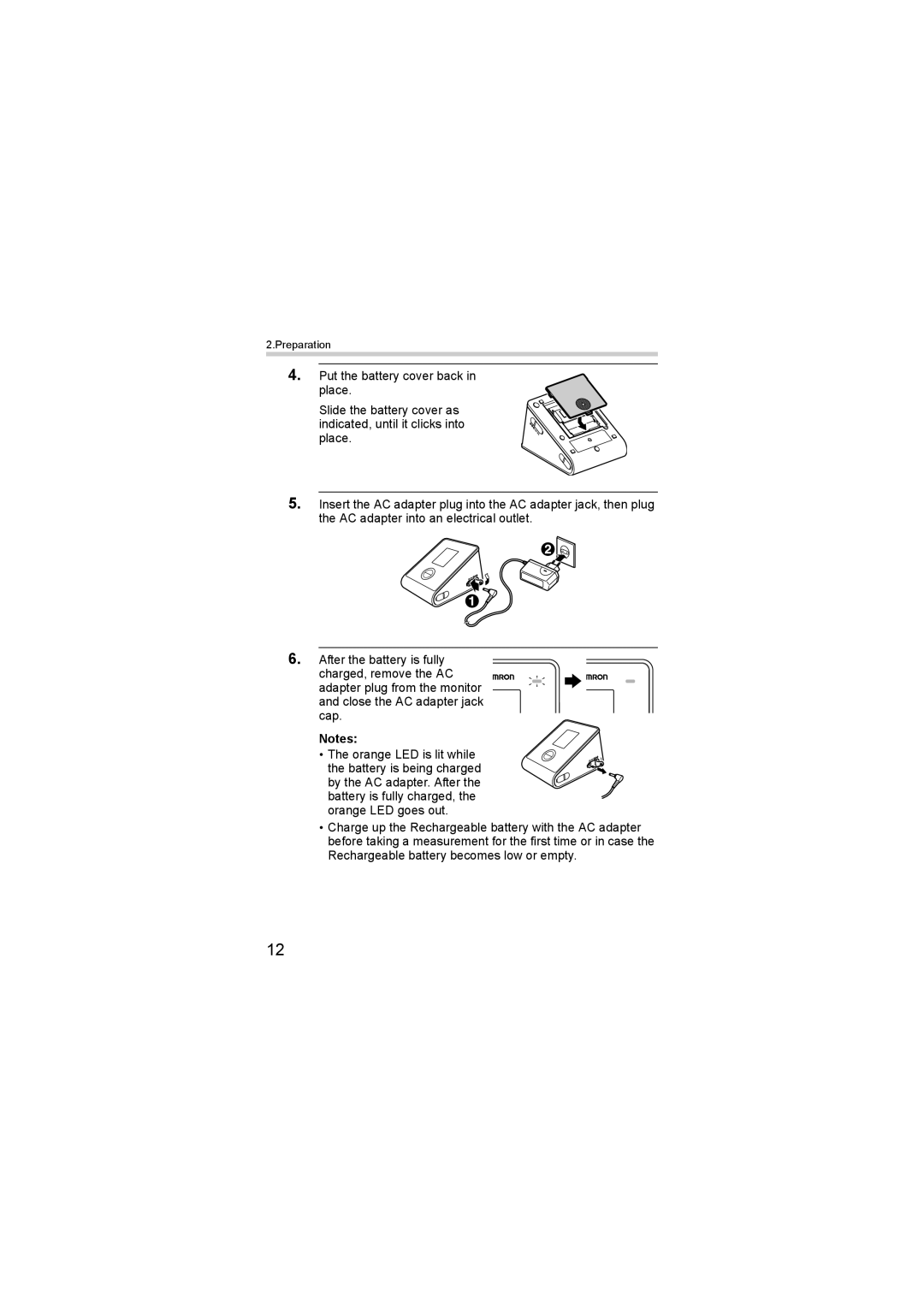 Omron HEM-SOLAR instruction manual Preparation 