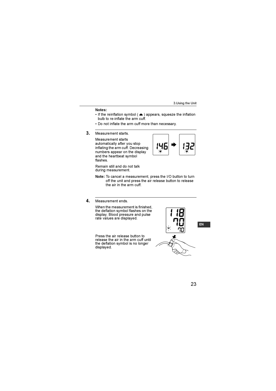 Omron HEM-SOLAR instruction manual Using the Unit 