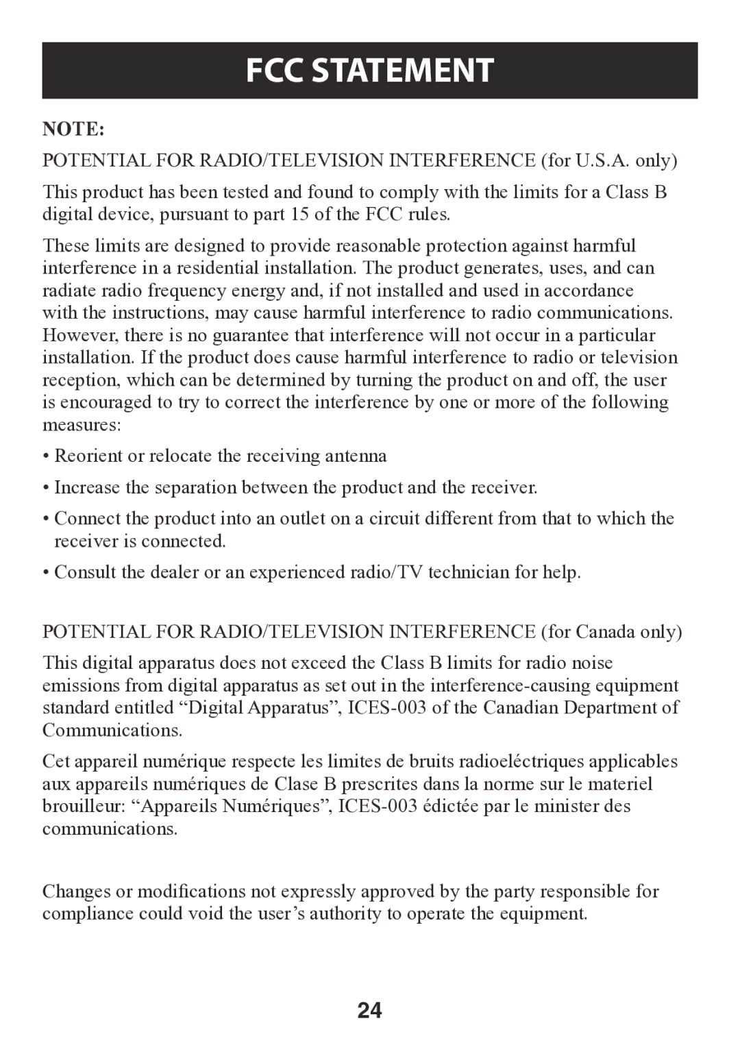 Omron HJ-112 instruction manual FCC Statement 