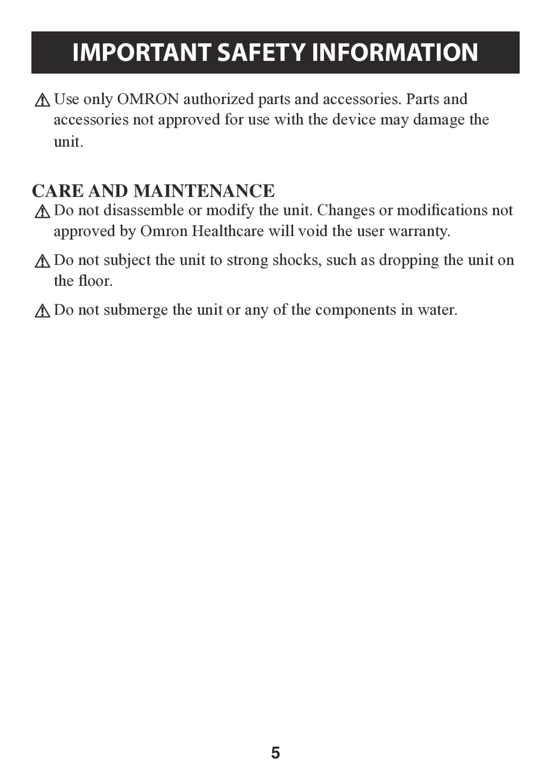 Omron HJ-112 instruction manual Care and Maintenance 