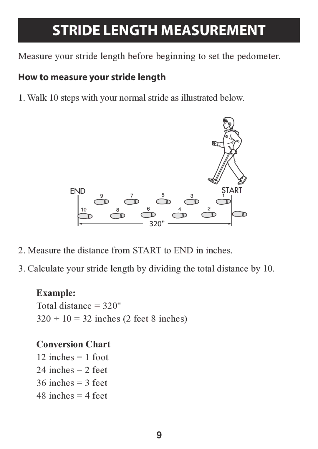 Omron HJ-112 instruction manual Stride Length Measurement, How to measure your stride length 