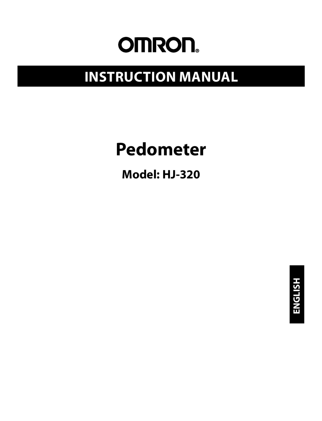 Omron HJ-320 instruction manual Pedometer 