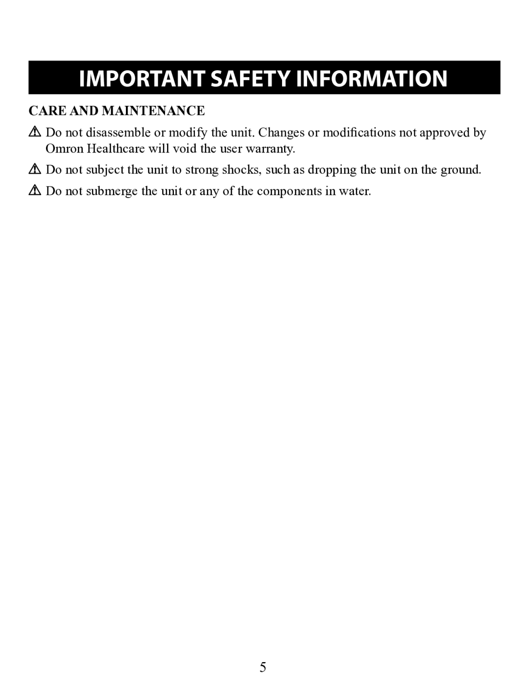 Omron HJ-320 instruction manual Care and Maintenance 