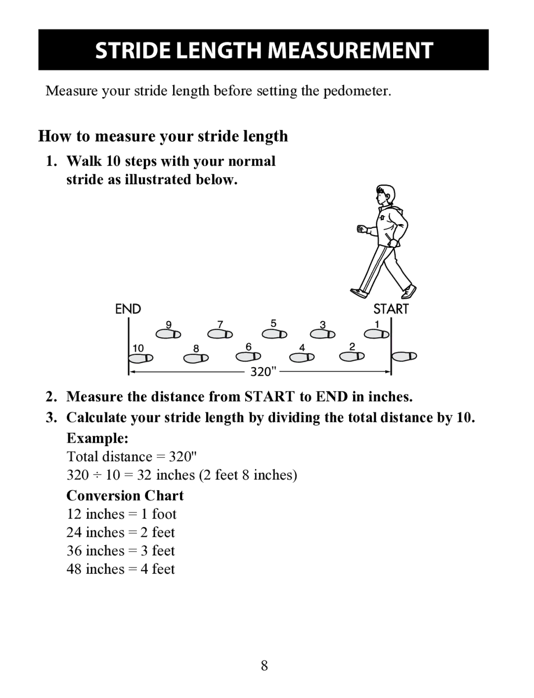 Omron HJ-322U instruction manual Stride Length Measurement, How to measure your stride length 