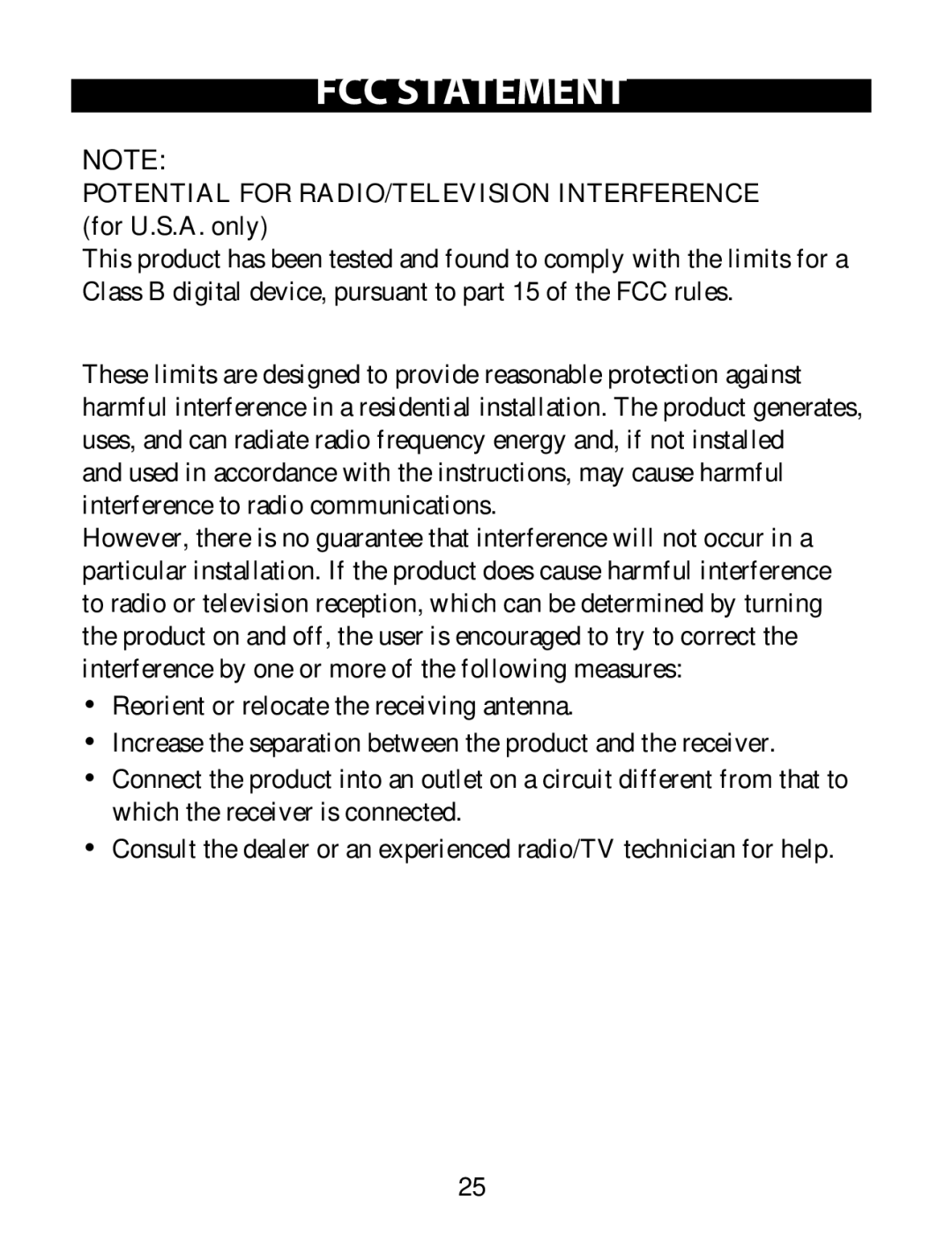 Omron HJ-324U instruction manual FCC Statement 