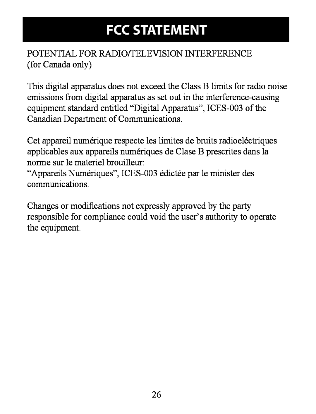 Omron HJ-324U instruction manual Fcc Statement, POTENTIAL FOR RADIO/TELEVISION INTERFERENCE for Canada only 