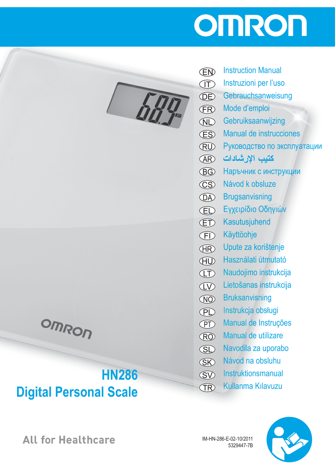 Omron instruction manual HN286 Digital Personal Scale 