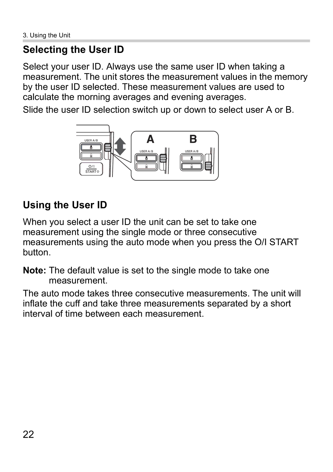 Omron i-C10 instruction manual Selecting the User ID, Using the User ID 