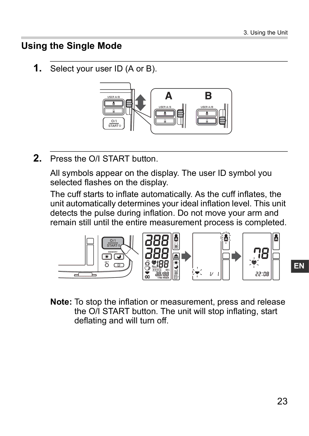 Omron i-C10 instruction manual Using the Single Mode 