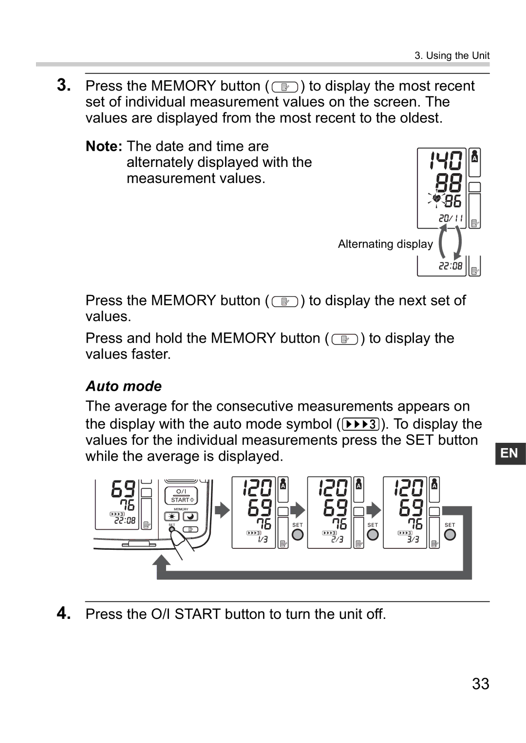 Omron i-C10 instruction manual Auto mode 