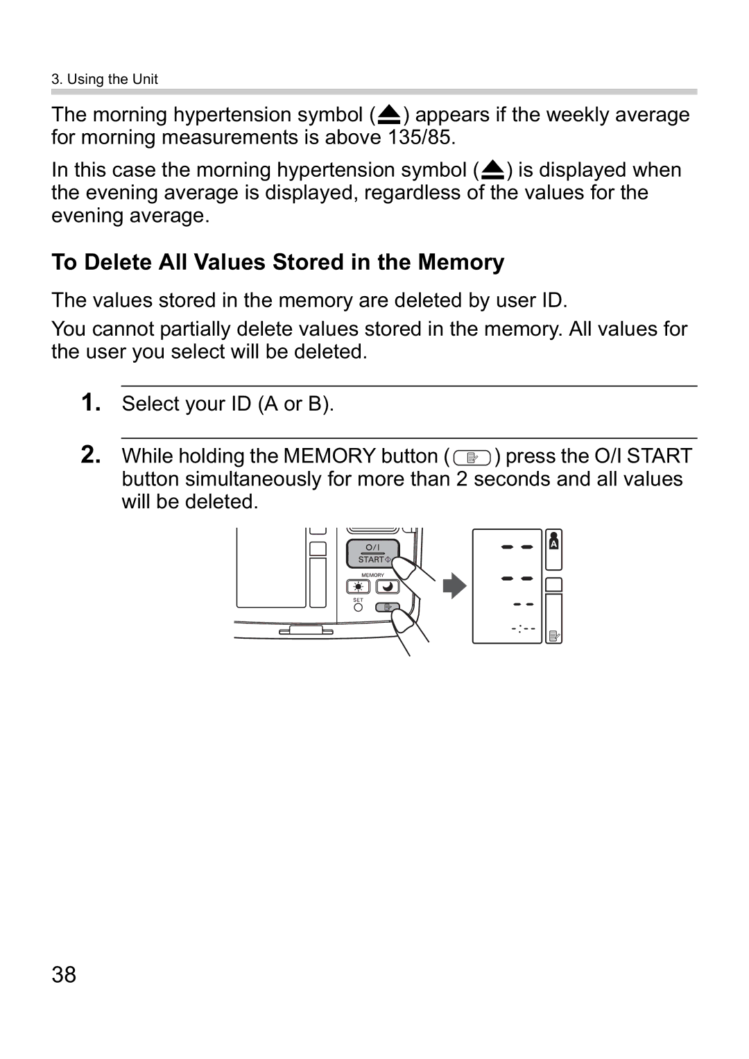 Omron i-C10 instruction manual To Delete All Values Stored in the Memory 