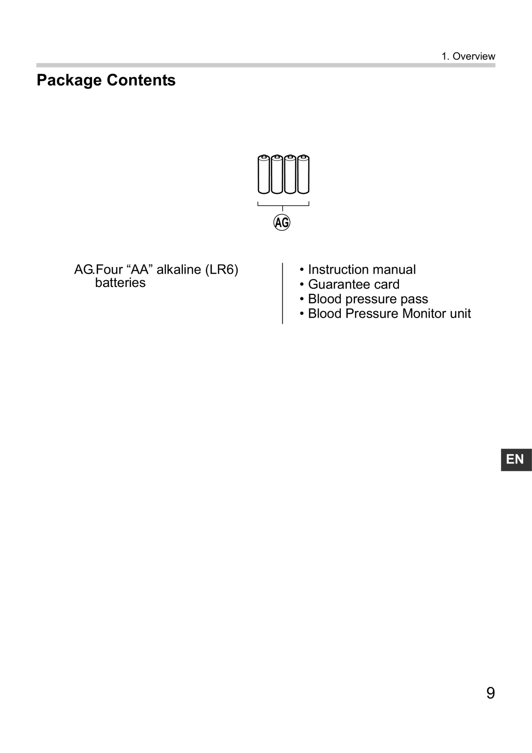 Omron i-C10 instruction manual Package Contents 