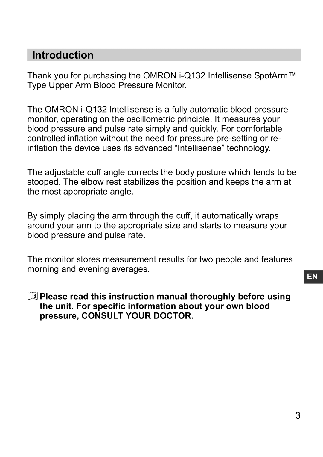 Omron i-Q132 instruction manual Introduction 