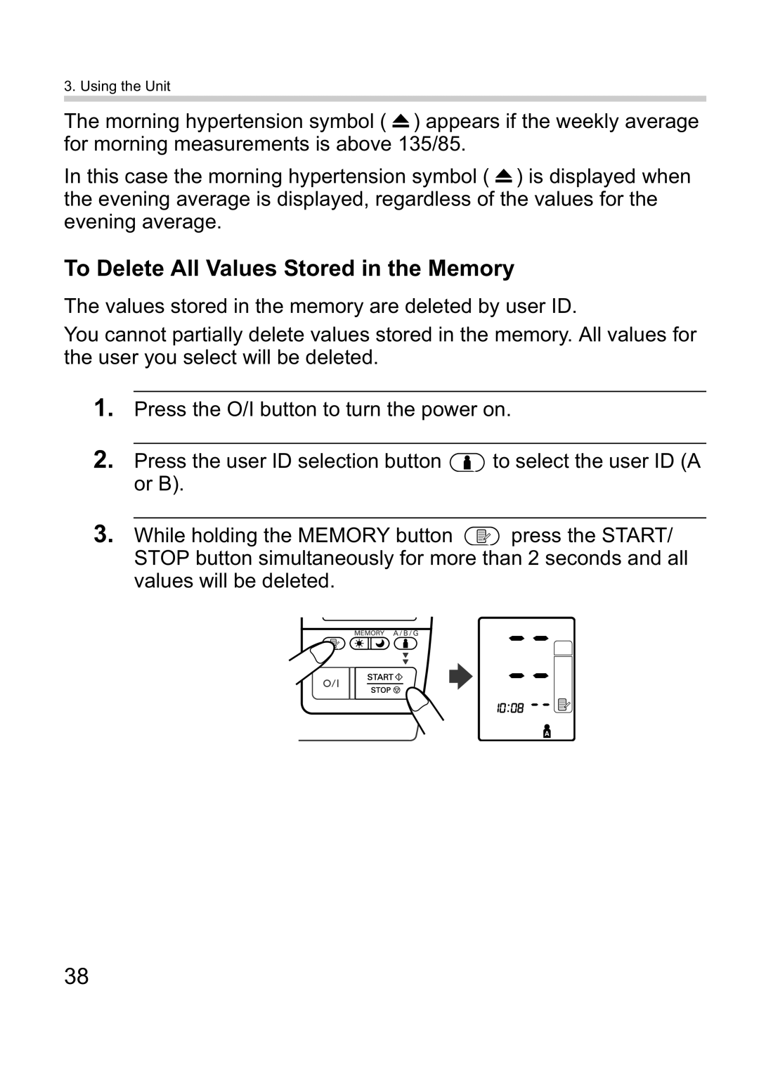 Omron i-Q132 instruction manual To Delete All Values Stored in the Memory 