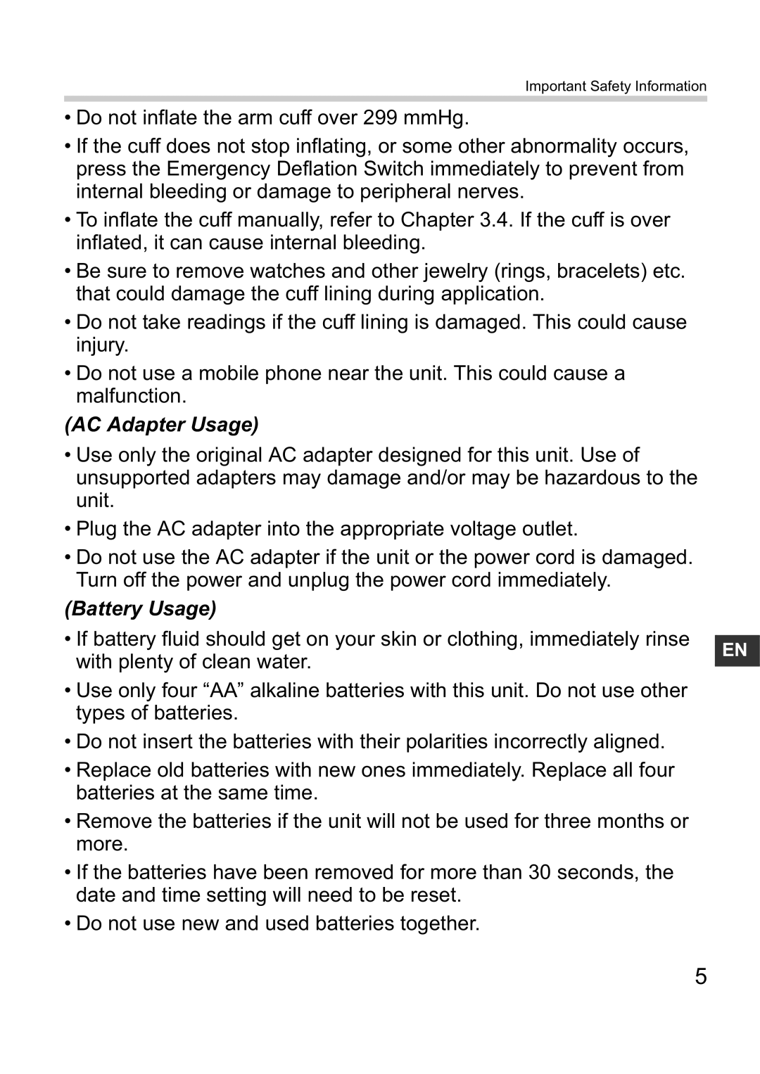 Omron i-Q132 instruction manual AC Adapter Usage 