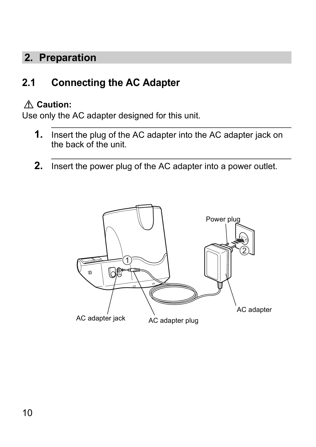 Omron i-Q142 instruction manual Preparation Connecting the AC Adapter 