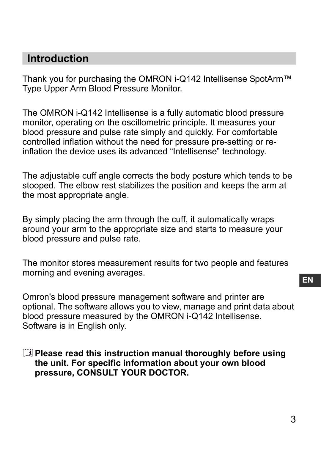 Omron i-Q142 instruction manual Introduction 