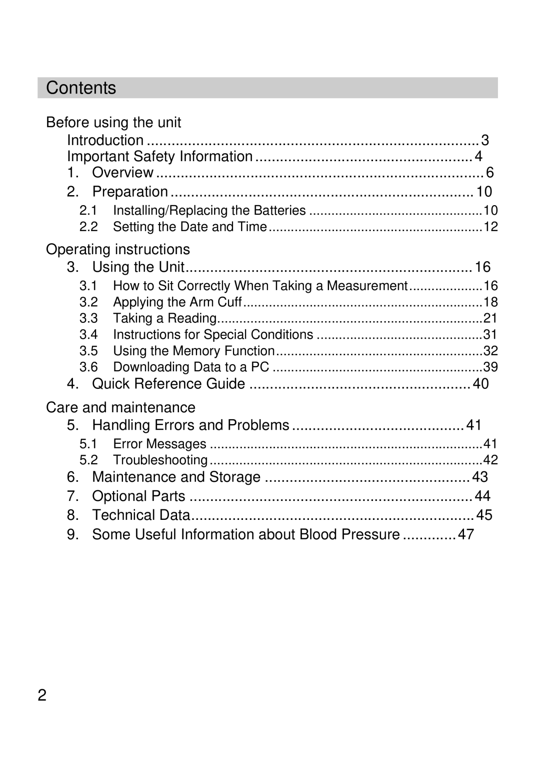 Omron M10-IT instruction manual Contents 