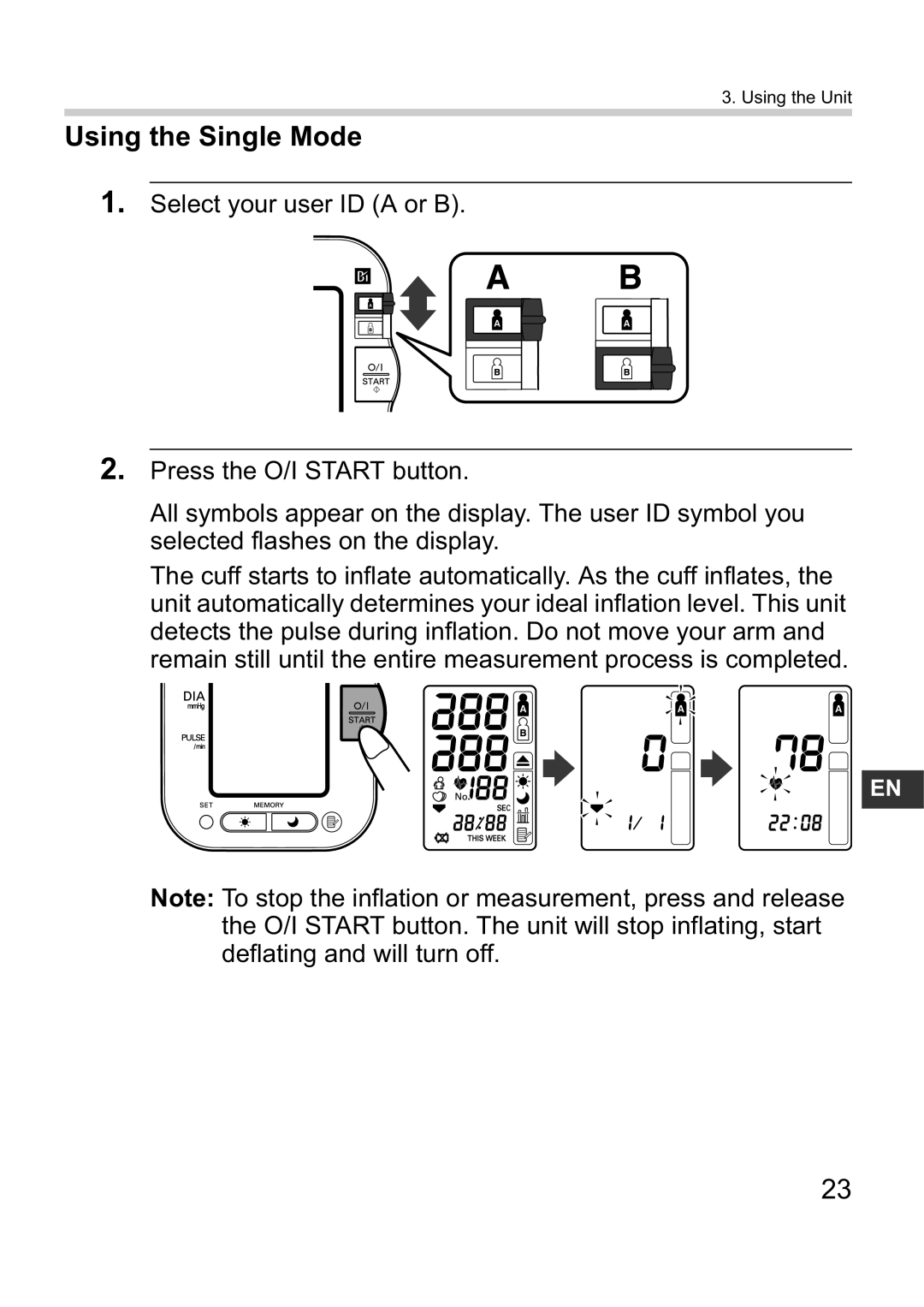 Omron M10-IT instruction manual Using the Single Mode 