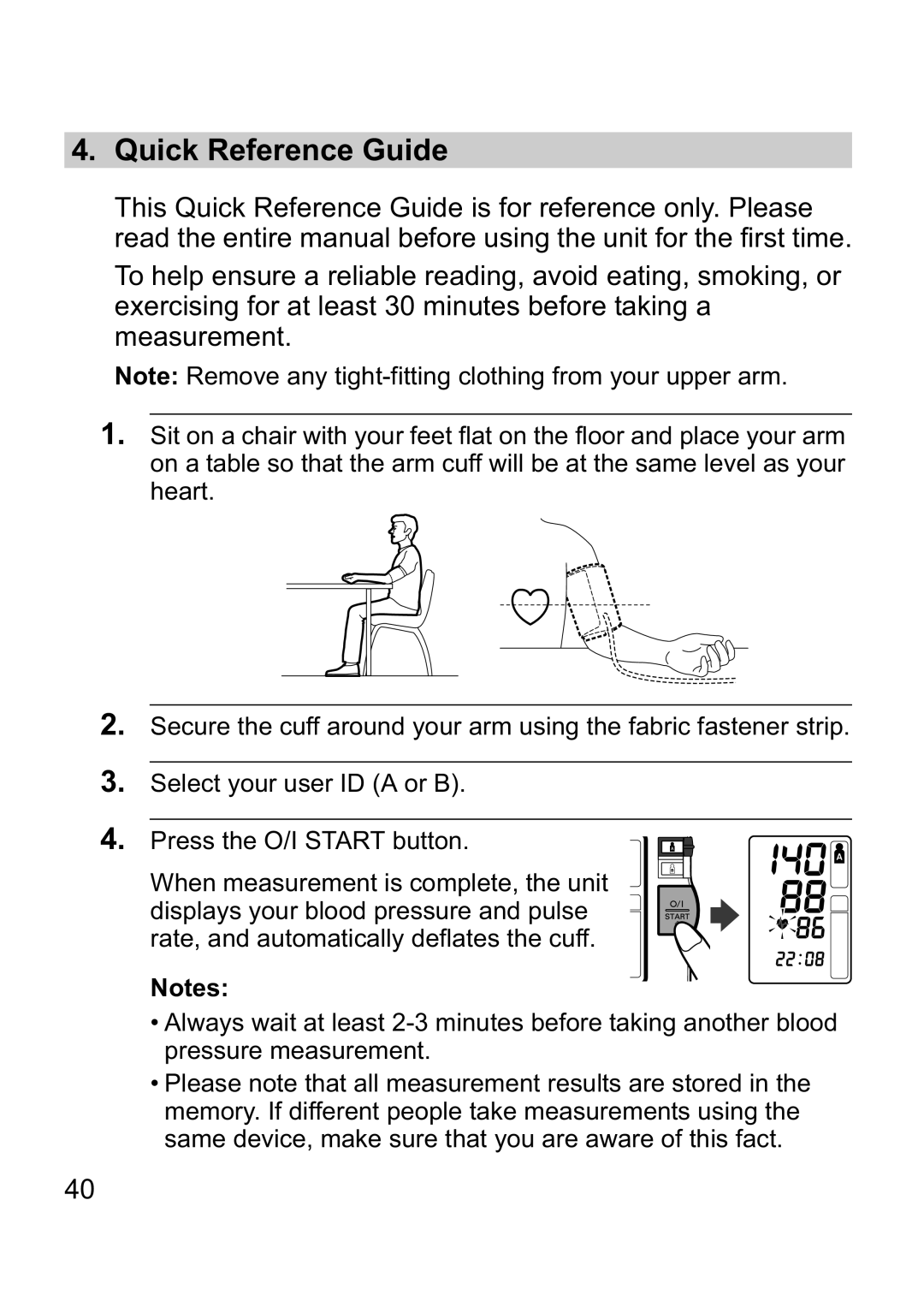 Omron M10-IT instruction manual Quick Reference Guide 