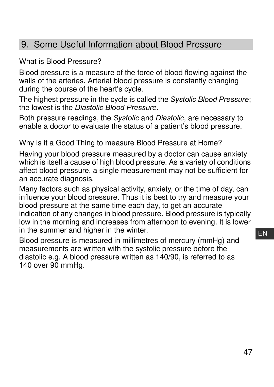 Omron M10-IT instruction manual Some Useful Information about Blood Pressure, What is Blood Pressure? 