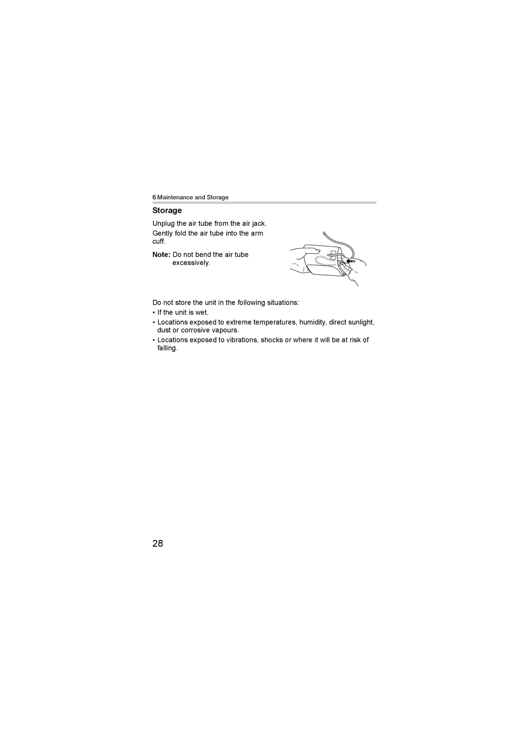 Omron M2 basic instruction manual Storage 