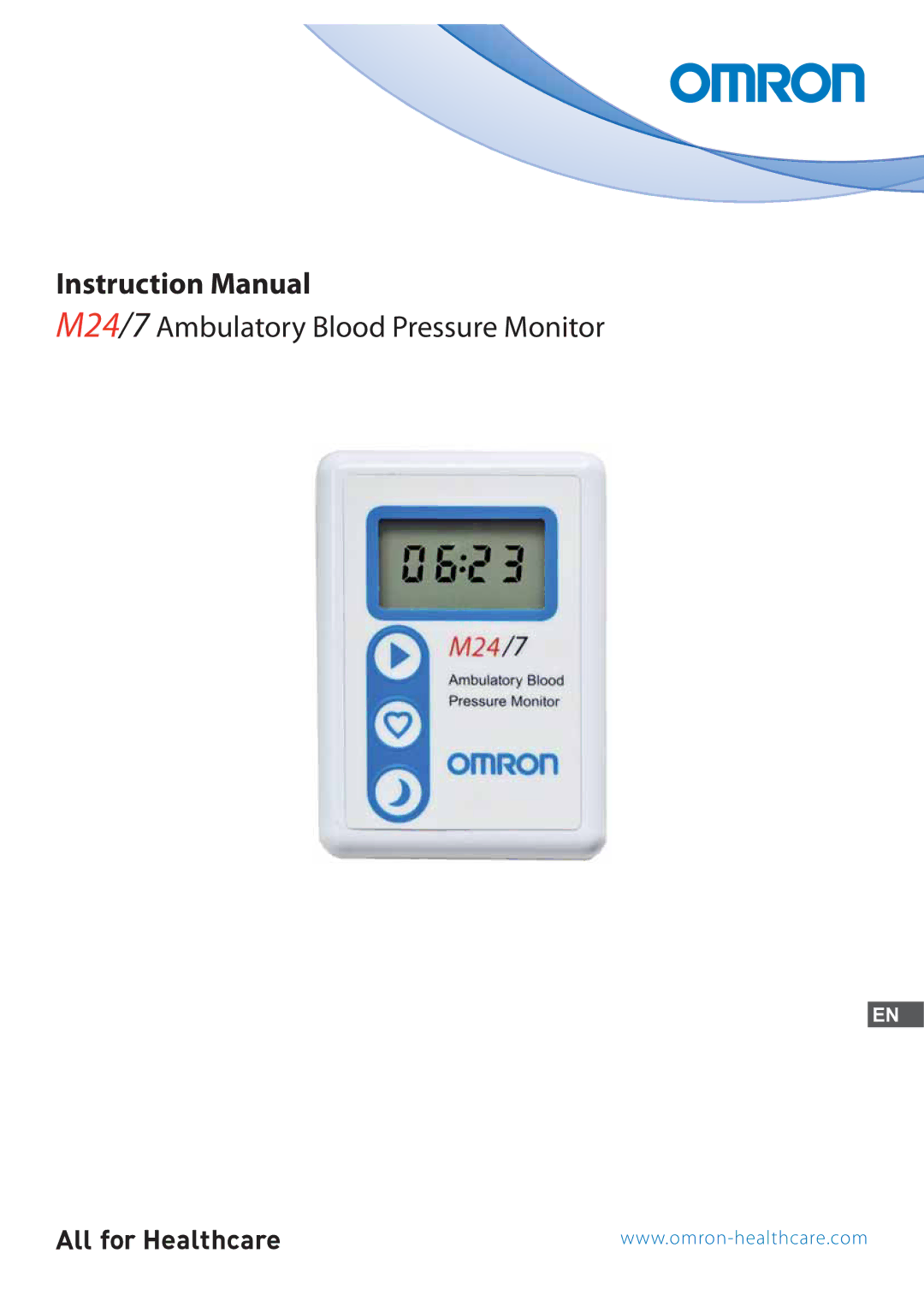 Omron instruction manual M24/7 Ambulatory Blood Pressure Monitor 