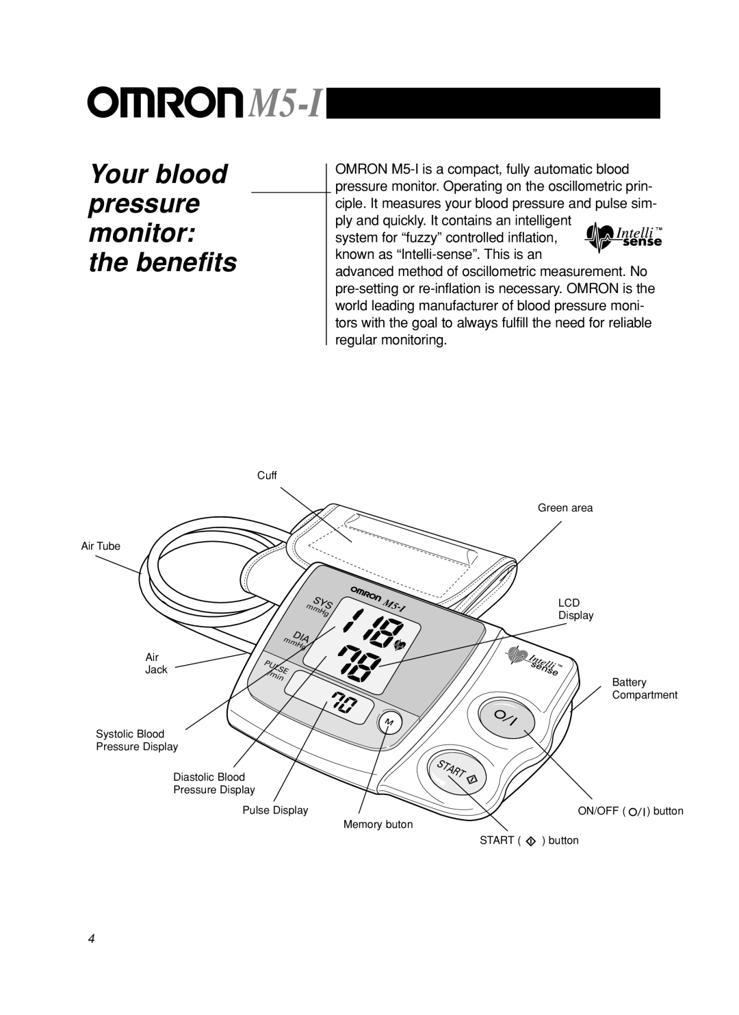 Omron M5-I instruction manual Your blood pressure monitor the benefits 