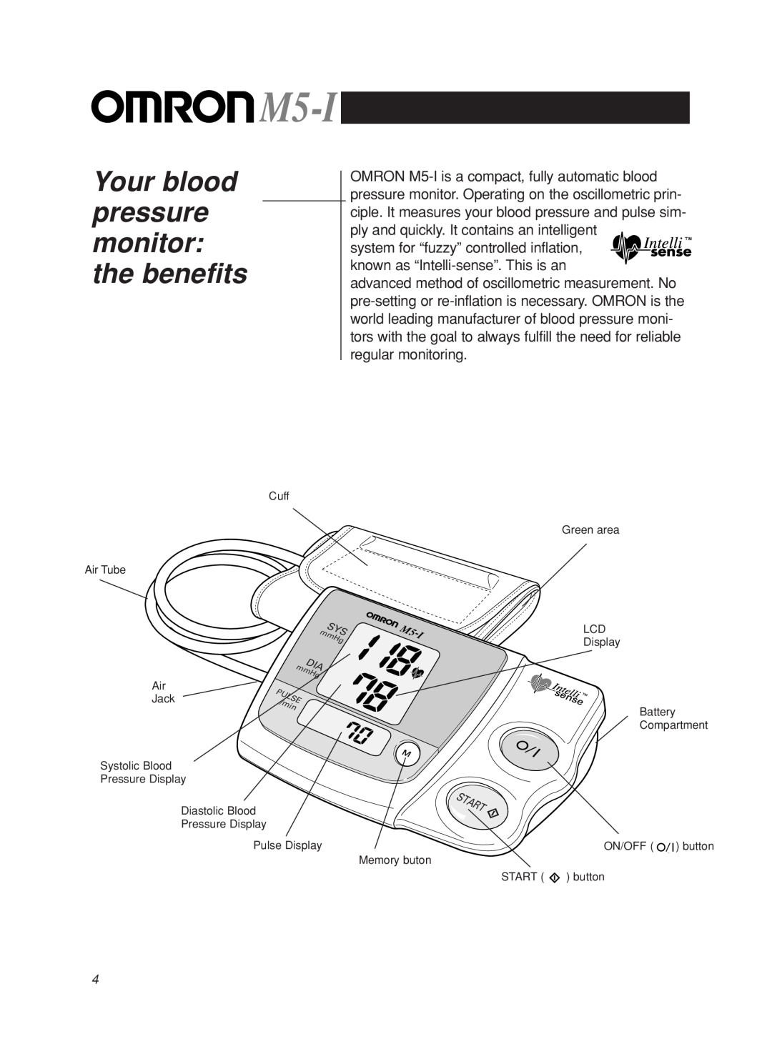 Omron M5-I instruction manual Your blood pressure monitor the benefits 