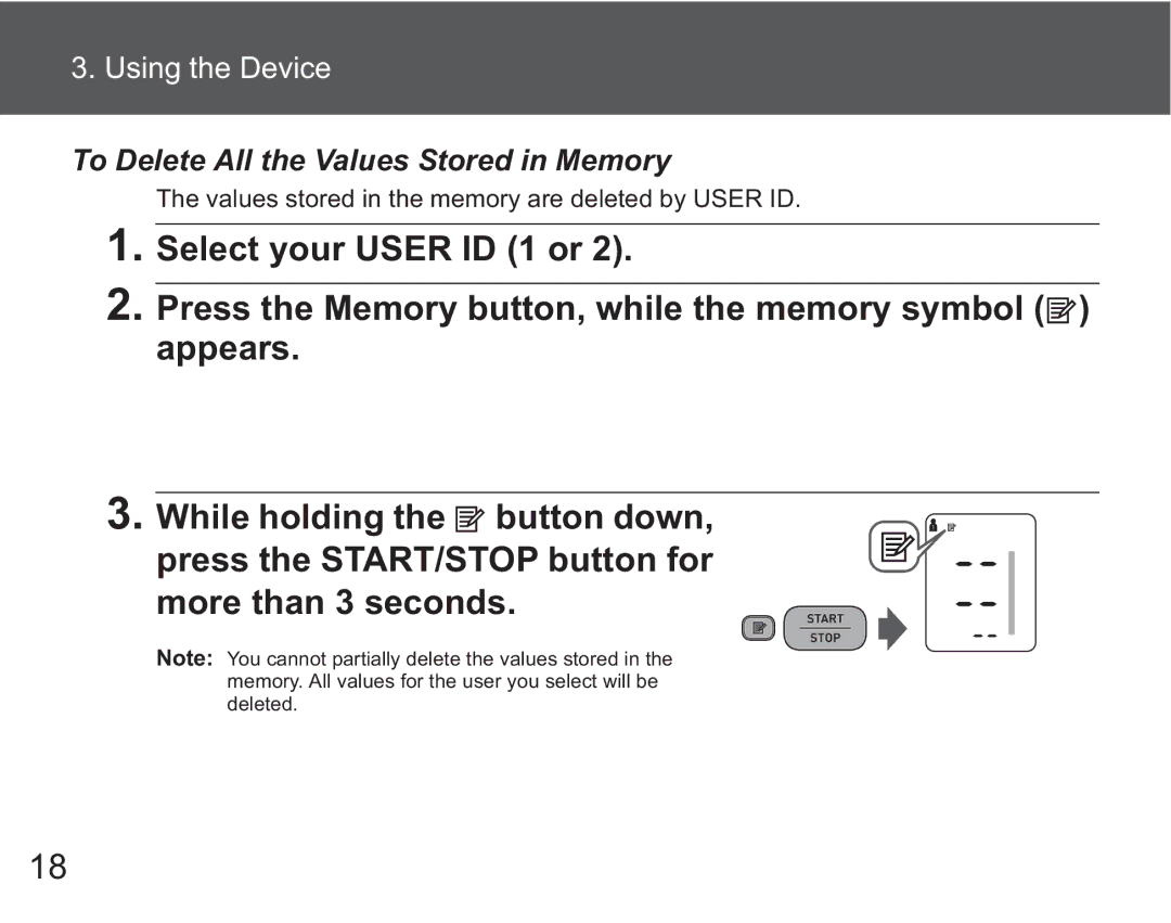 Omron M6 AC instruction manual To Delete All the Values Stored in Memory 