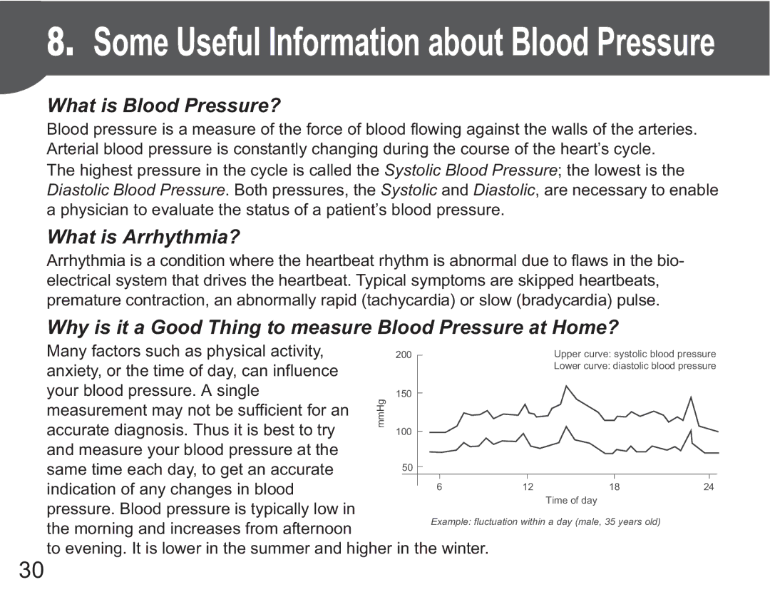 Omron M6 AC instruction manual Some Useful Information about Blood Pressure 