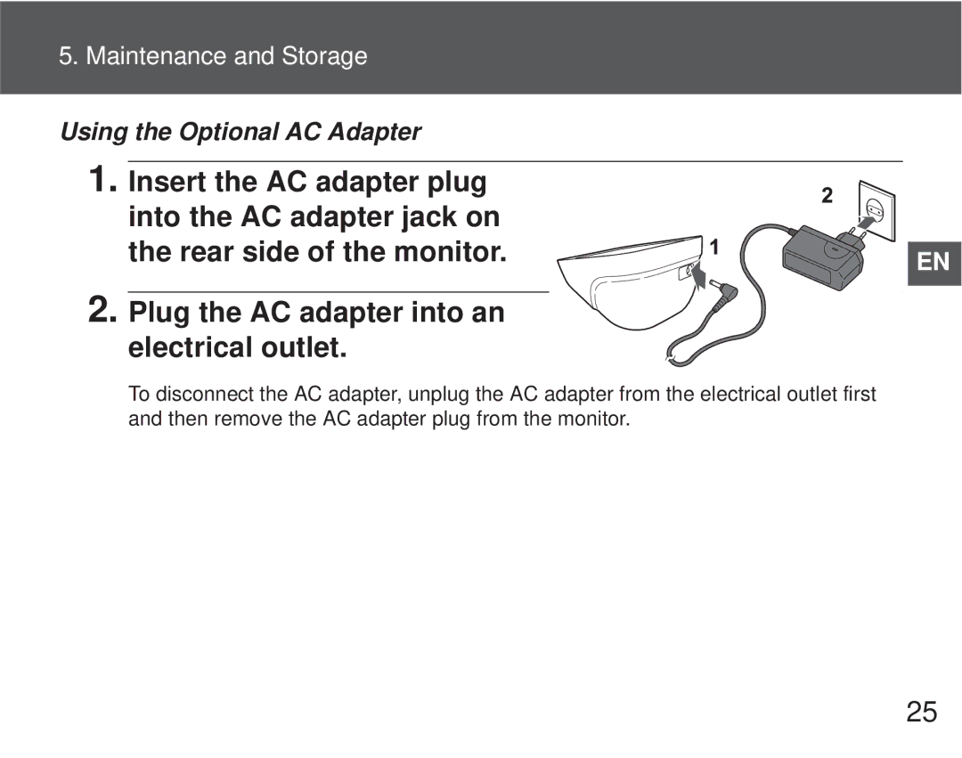 Omron M6 Comfort instruction manual Plug the AC adapter into an electrical outlet 