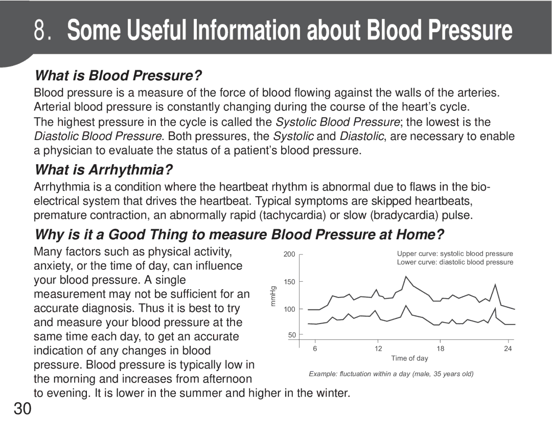 Omron M6 Comfort instruction manual Some Useful Information about Blood Pressure 