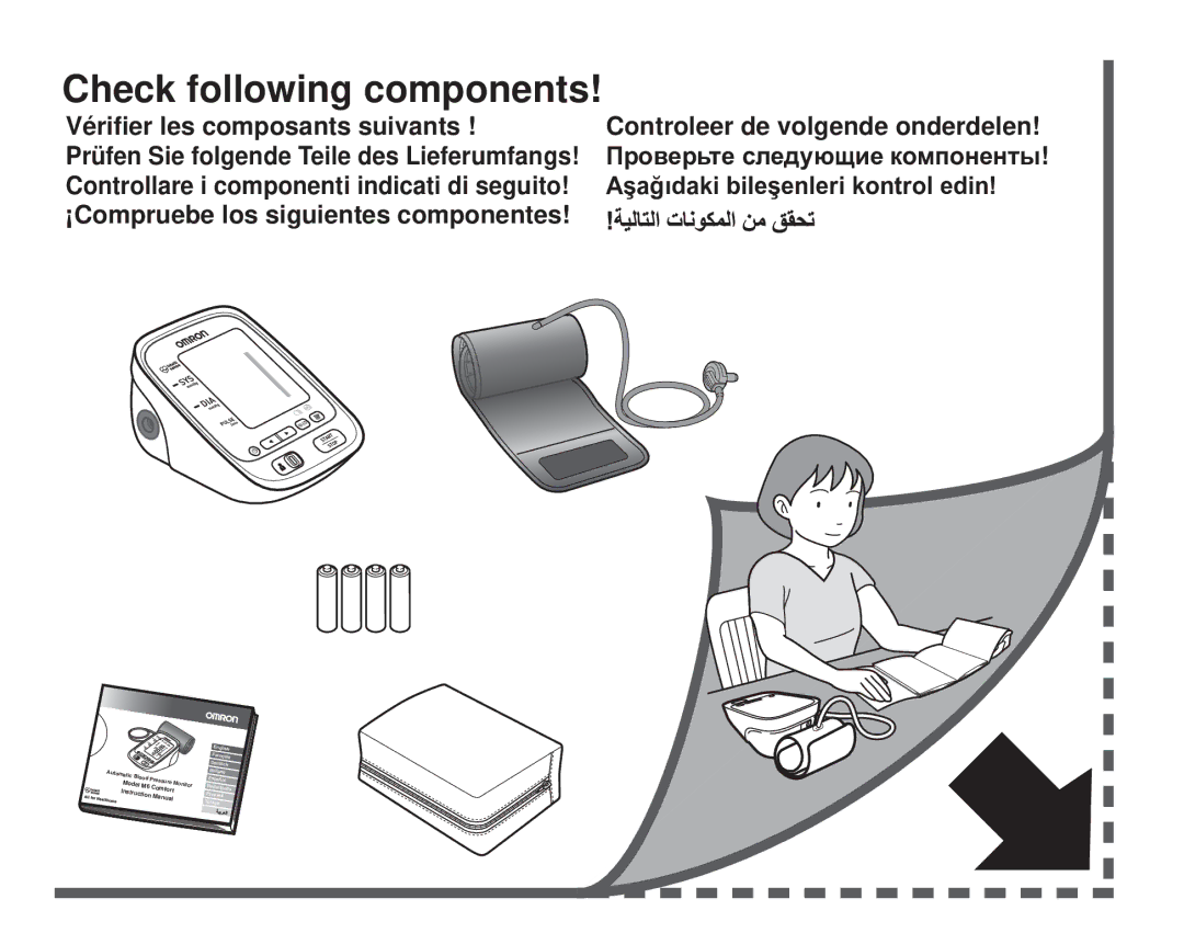 Omron M6 Comfort instruction manual Check following components 