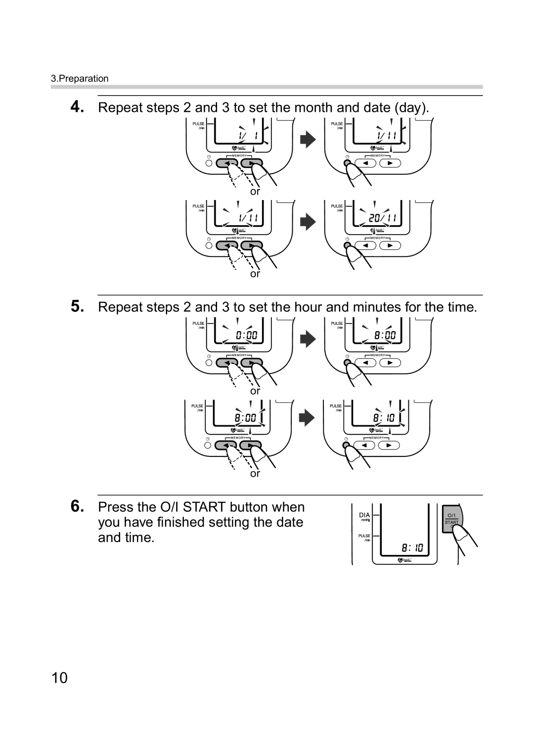 Omron M6 instruction manual Preparation 