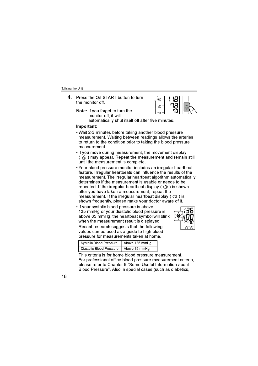 Omron M6 instruction manual Using the Unit 