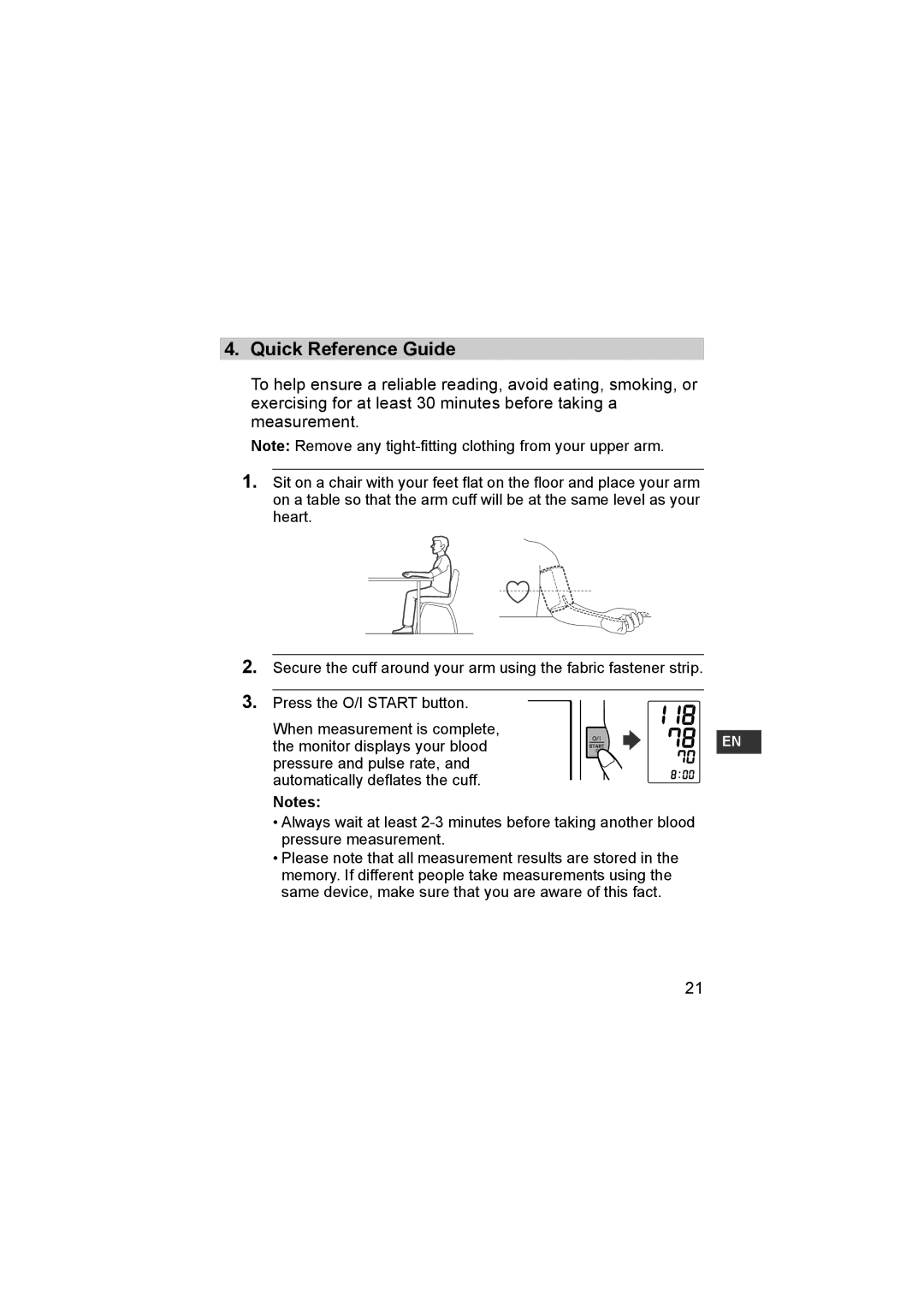 Omron M6 instruction manual Quick Reference Guide 