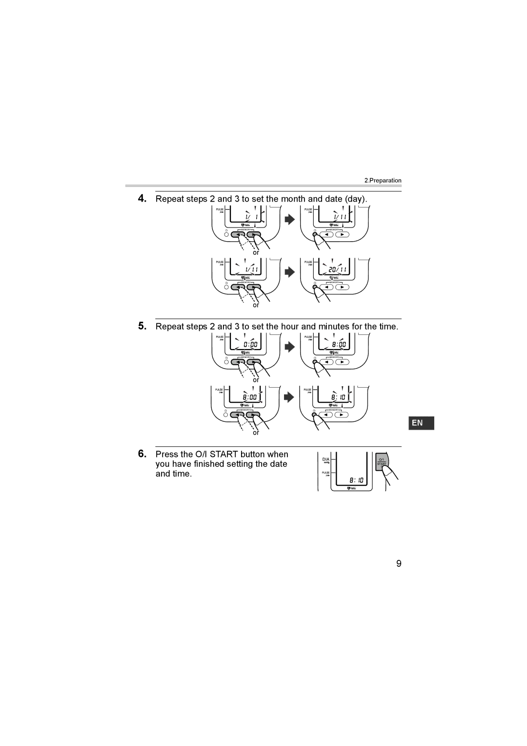 Omron M6 instruction manual Preparation 