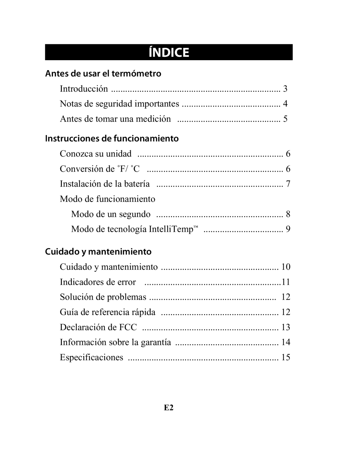 Omron MC 514 instruction manual Índice, Instrucciones de funcionamiento 