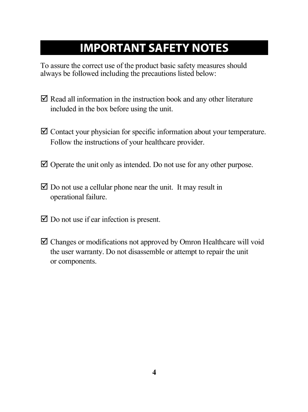 Omron MC 514 instruction manual Important Safety Notes 