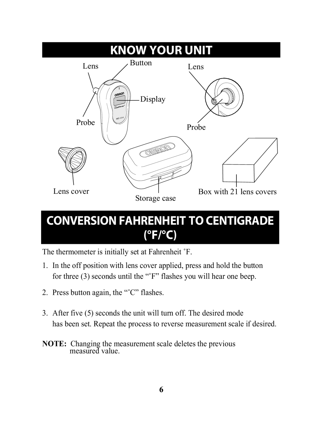 Omron MC 514 instruction manual Knowtitleyour Unit, Conversion Fahrenheit to Centigrade 