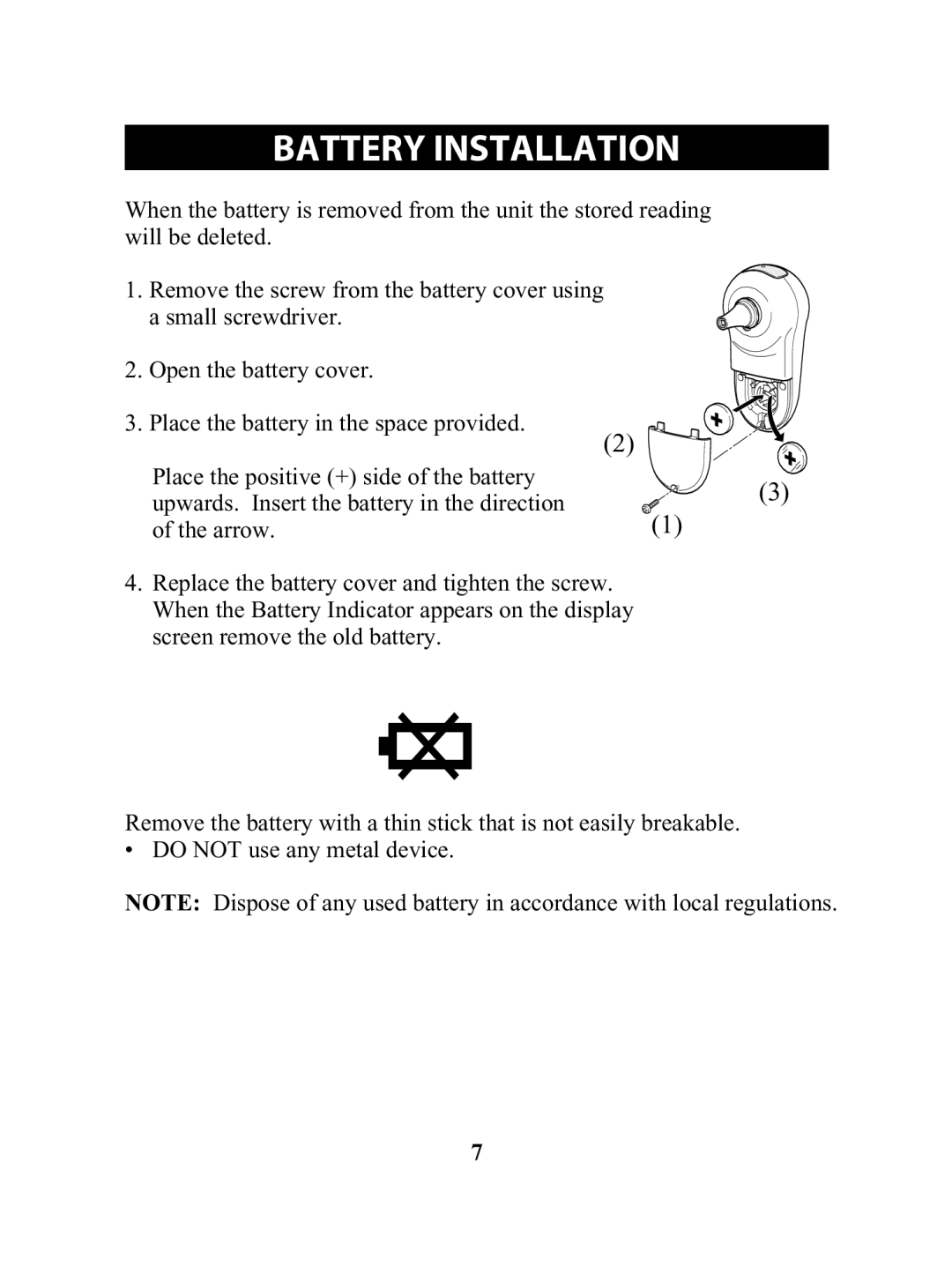 Omron MC 514 instruction manual Battery Titleinstallation 