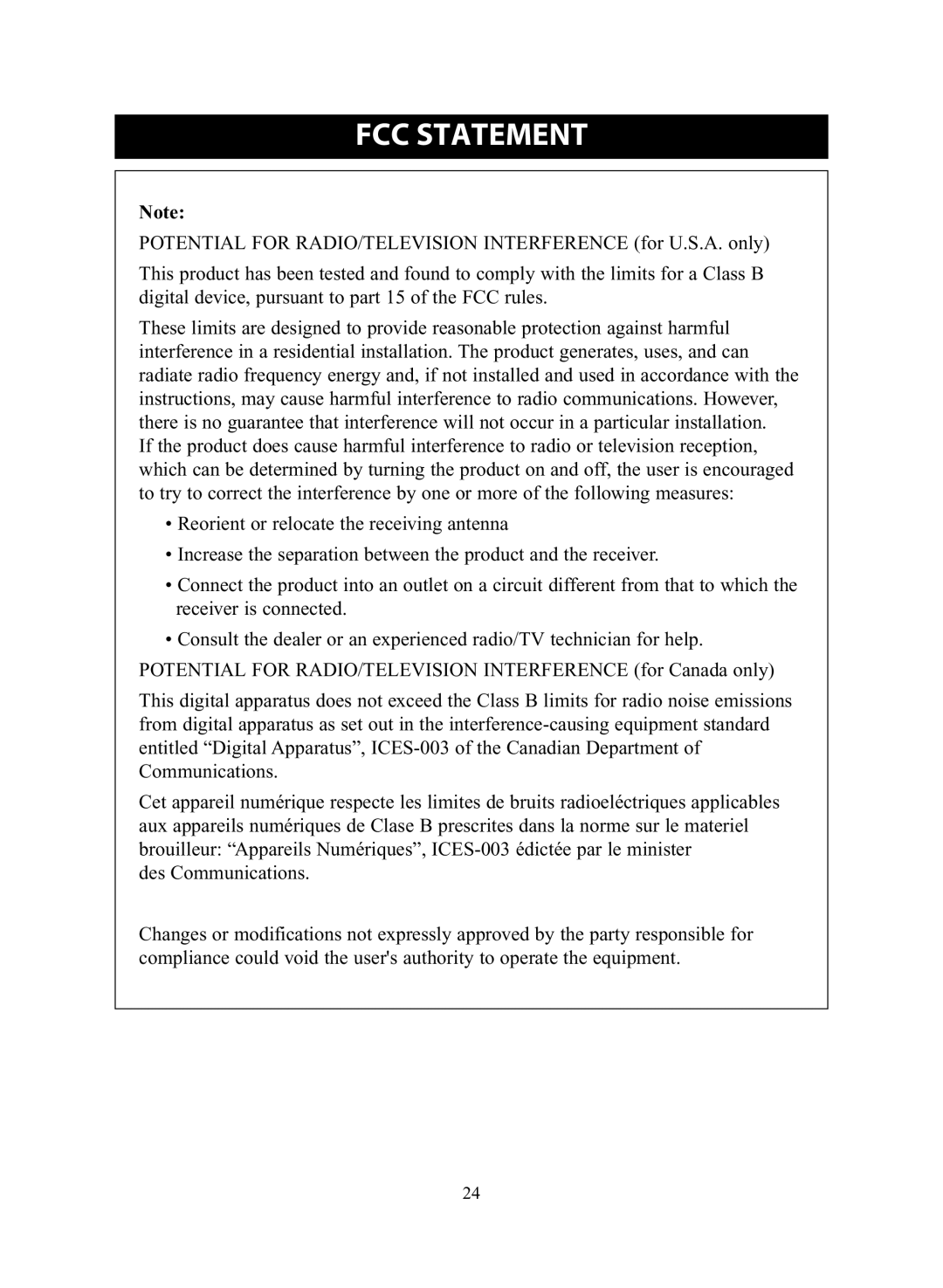 Omron NE-C28 instruction manual FCC Statement 