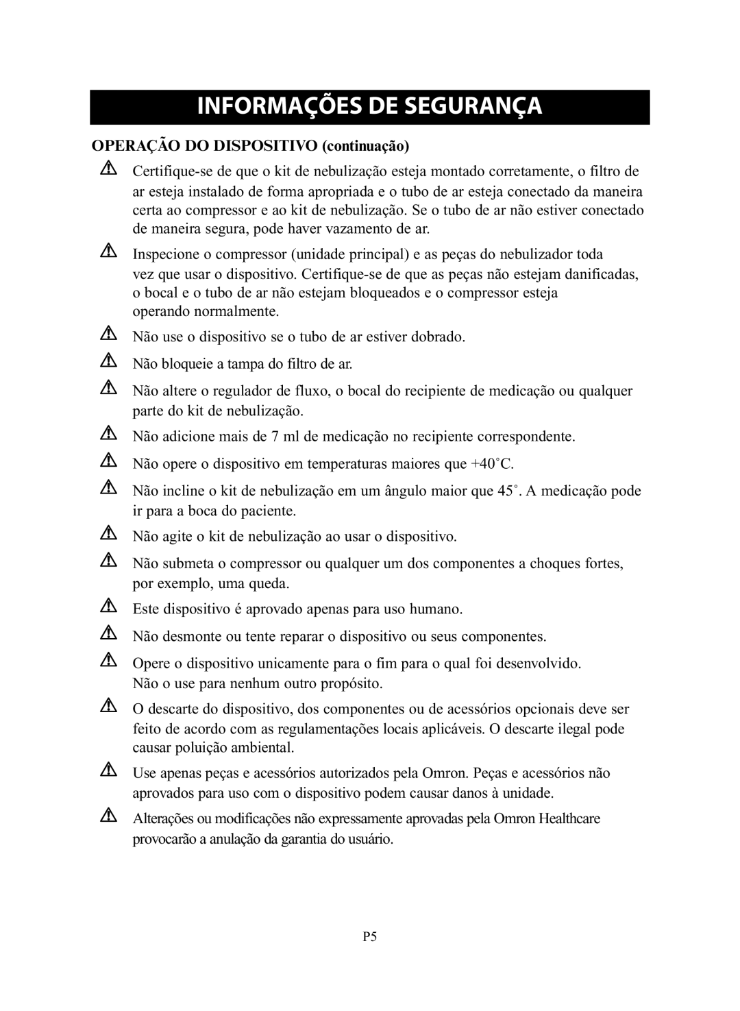 Omron NE-C28 instruction manual Operação do Dispositivo continuação 