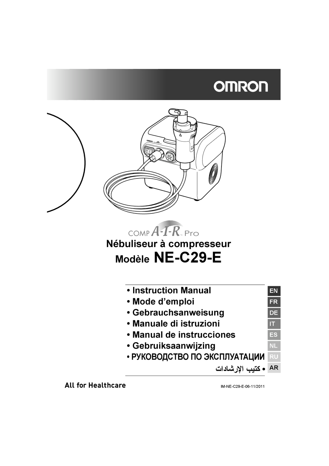 Omron instruction manual Modèle NE-C29-E 