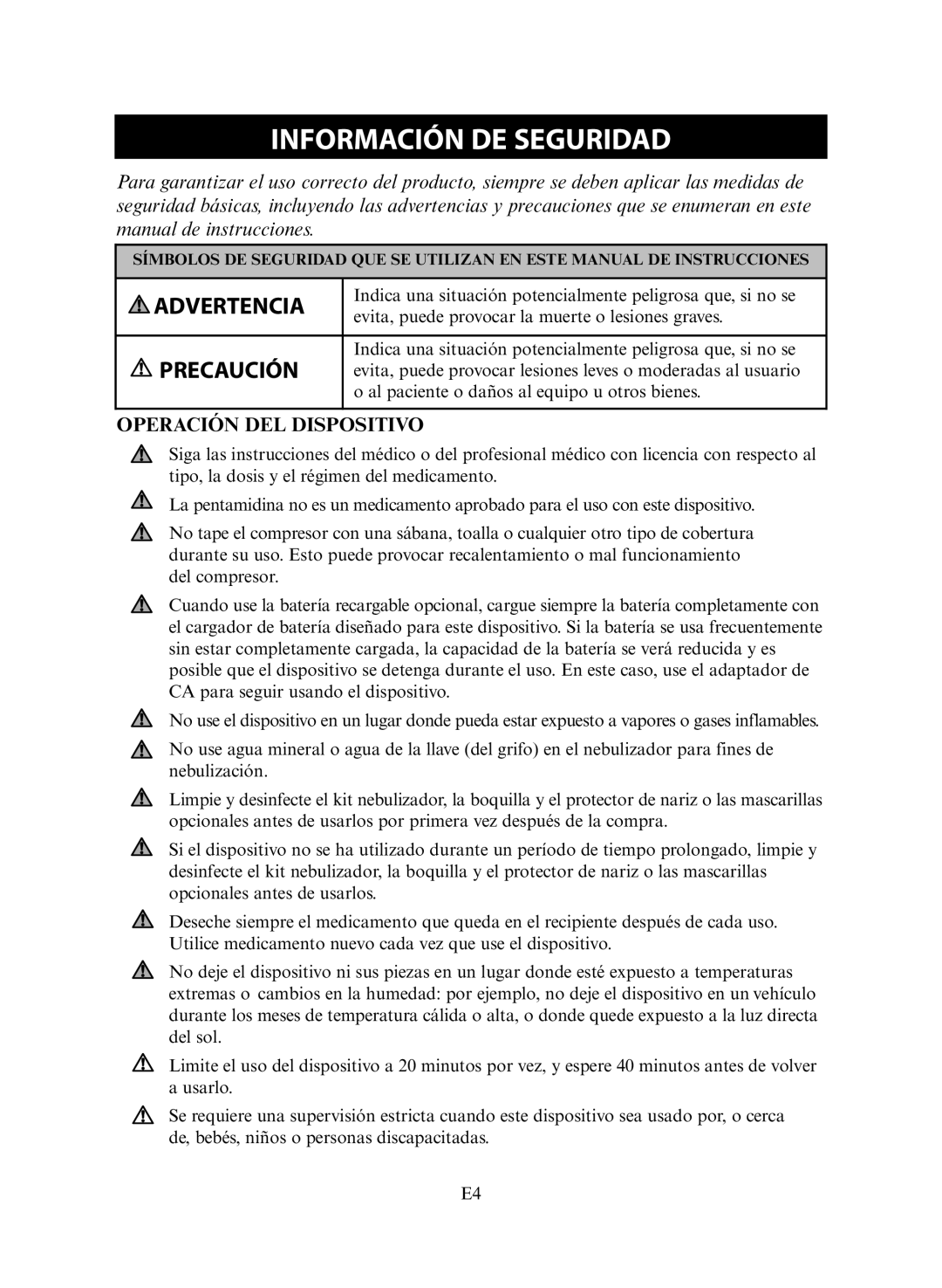 Omron NE-C30 instruction manual Información DE Seguridad, Operación DEL Dispositivo 