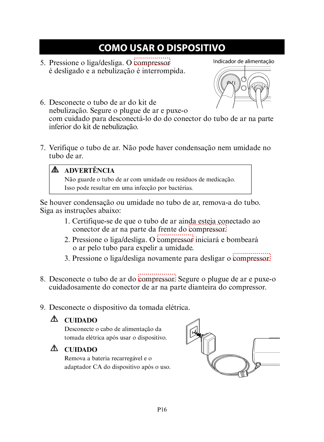 Omron NE-C30 instruction manual Indicador de alimentação 