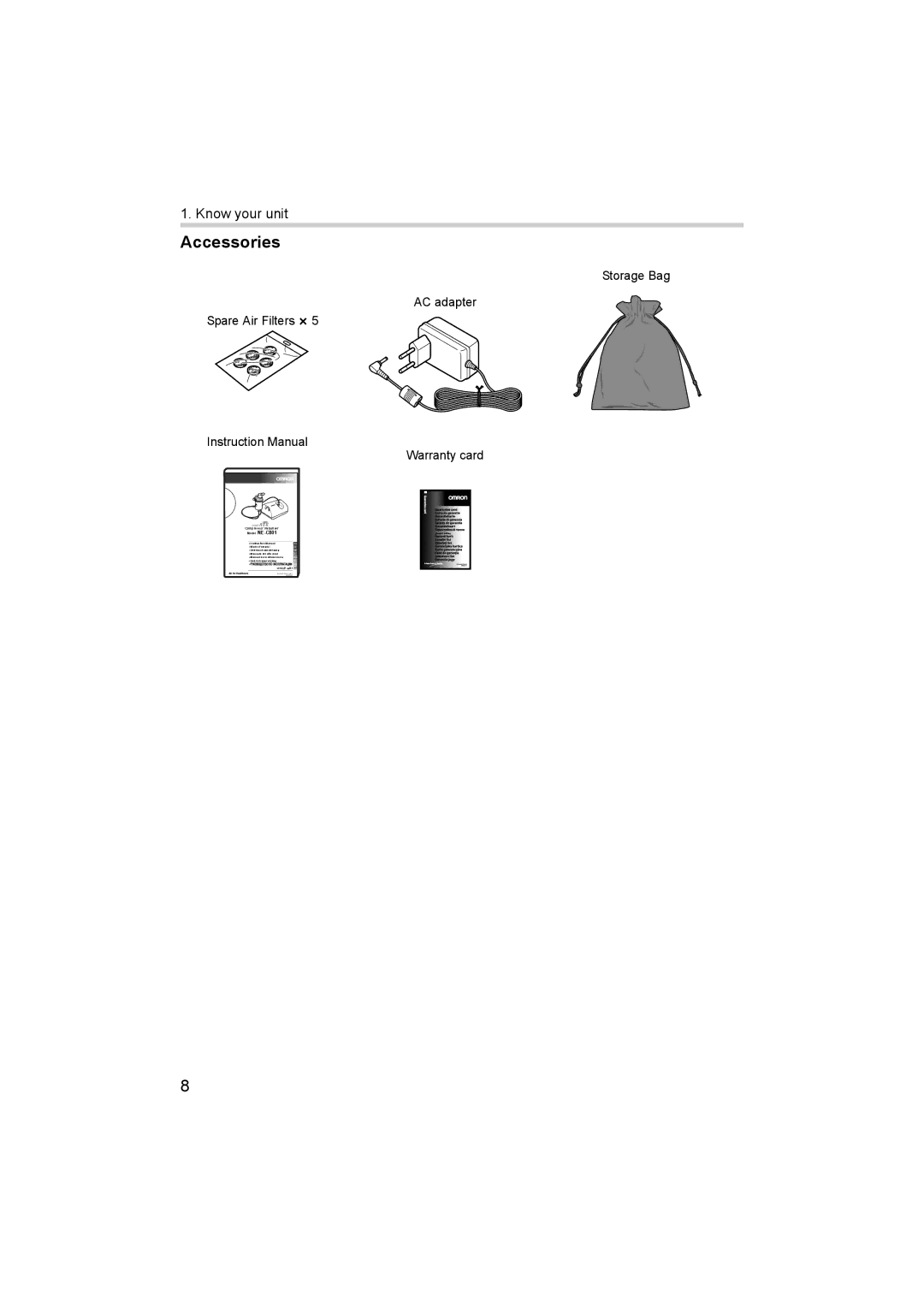 Omron ne-c801 instruction manual Accessories 