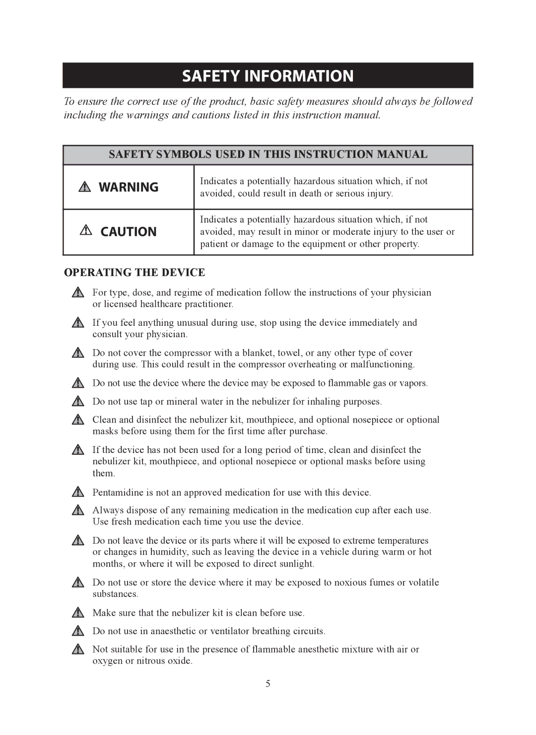 Omron ne-c801 instruction manual Safety Information, Operating the Device 