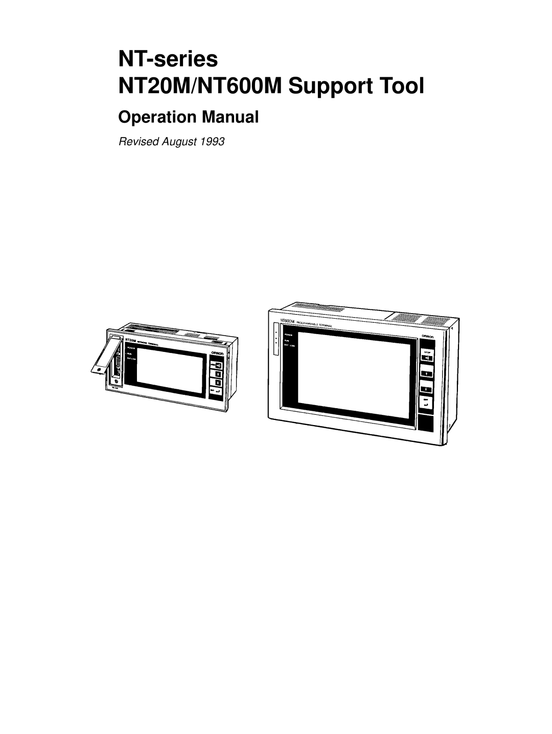 Omron manual NT-series NT20M/NT600M Support Tool 